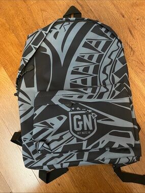 Black & Gray Men's Graphic Backpack from Hawaii